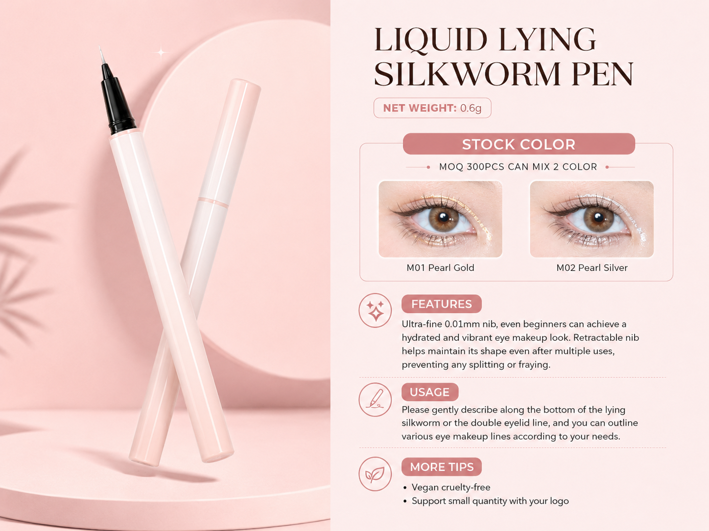 Liquid Lying Silkworm Pen